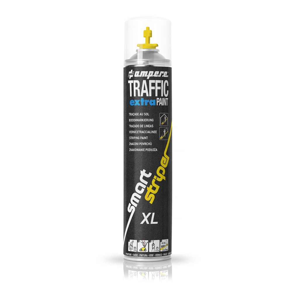 Numéro de l'image du produit 1: A.M.P.E.R.E. Peinture de marquage TRAFFIC extra Paint® XL 0,75 l, jaune