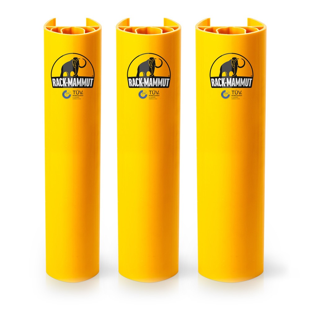 Numéro de l'image du produit 2: A.M.P.E.R.E. Protection contre les chocs pour rayonnages Rack Mammut®, en plastique, jaune signalisation, modèle S, dimensions intérieures Hxl 600 x 70-89 mm