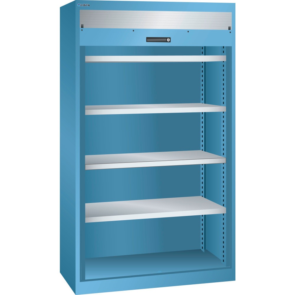 Armoire à charge lourde LISTA 54x27E, (lxPxH) 1 100x641x1 950 mm, volet roulant, bleu clair