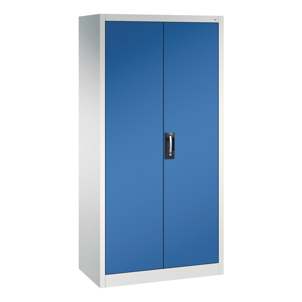 Armoire à outils C+P, tiroirs 4 x 86 + 2 x 174 mm, 6 tablettes, largeur 930 mm, gris clair, bleu gentiane