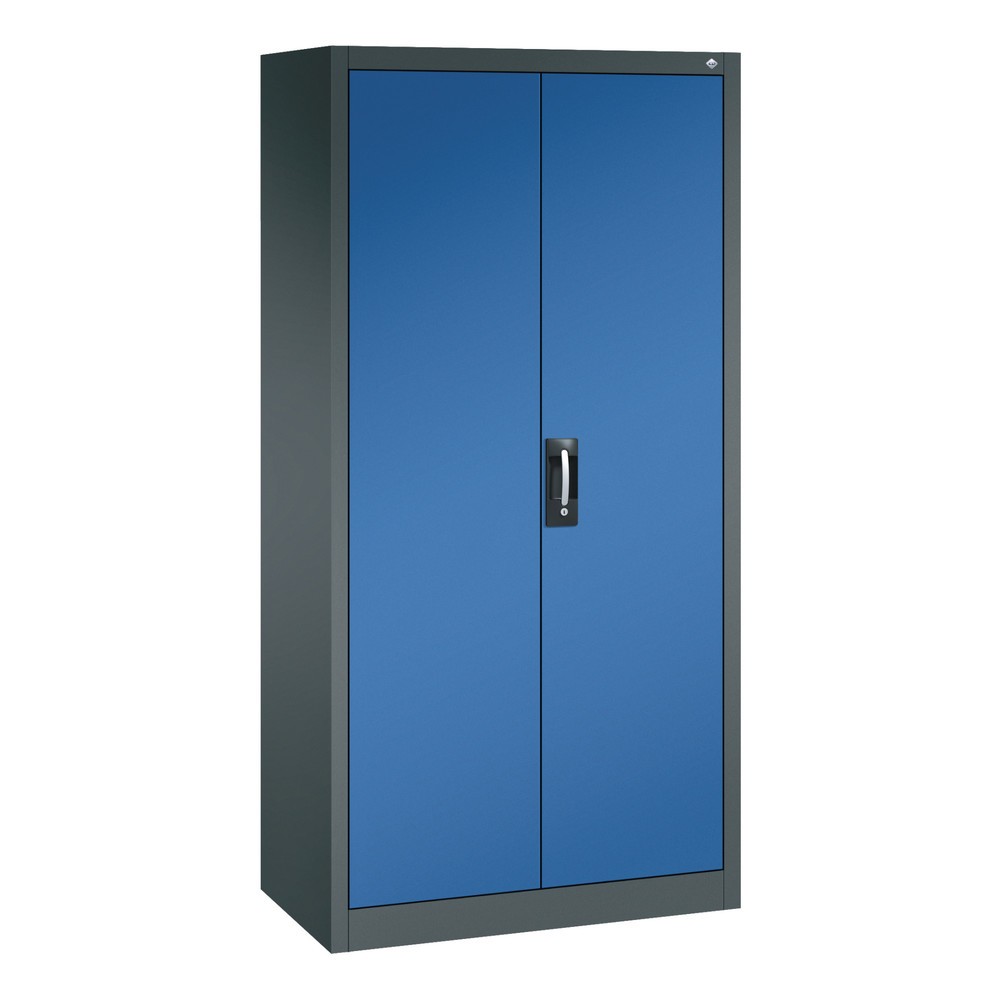 Armoire à outils C+P, tiroirs 4 x 86 + 2 x 174 mm, 6 tablettes, largeur 930 mm, gris anthracite, bleu gentiane