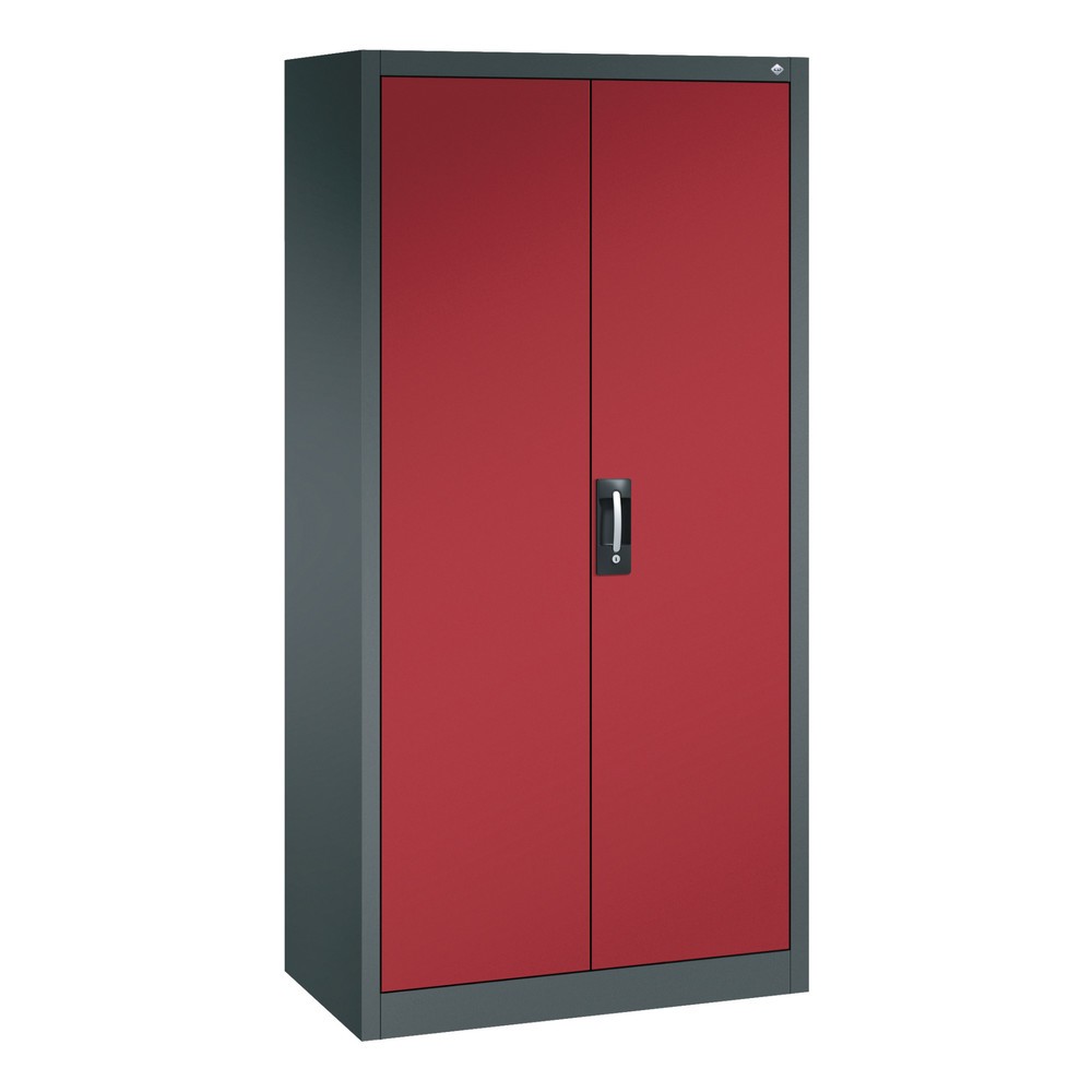 Armoire à outils C+P, tiroirs 4 x 86 + 2 x 174 mm, 6 tablettes, largeur 930 mm, gris anthracite, rouge rubis