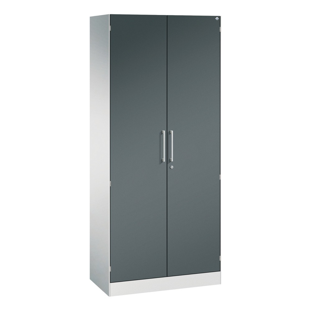 Armoire à portes battantes C+P Asisto, 5 hauteurs de classeur, largeur 800 mm, gris clair, gris anthracite