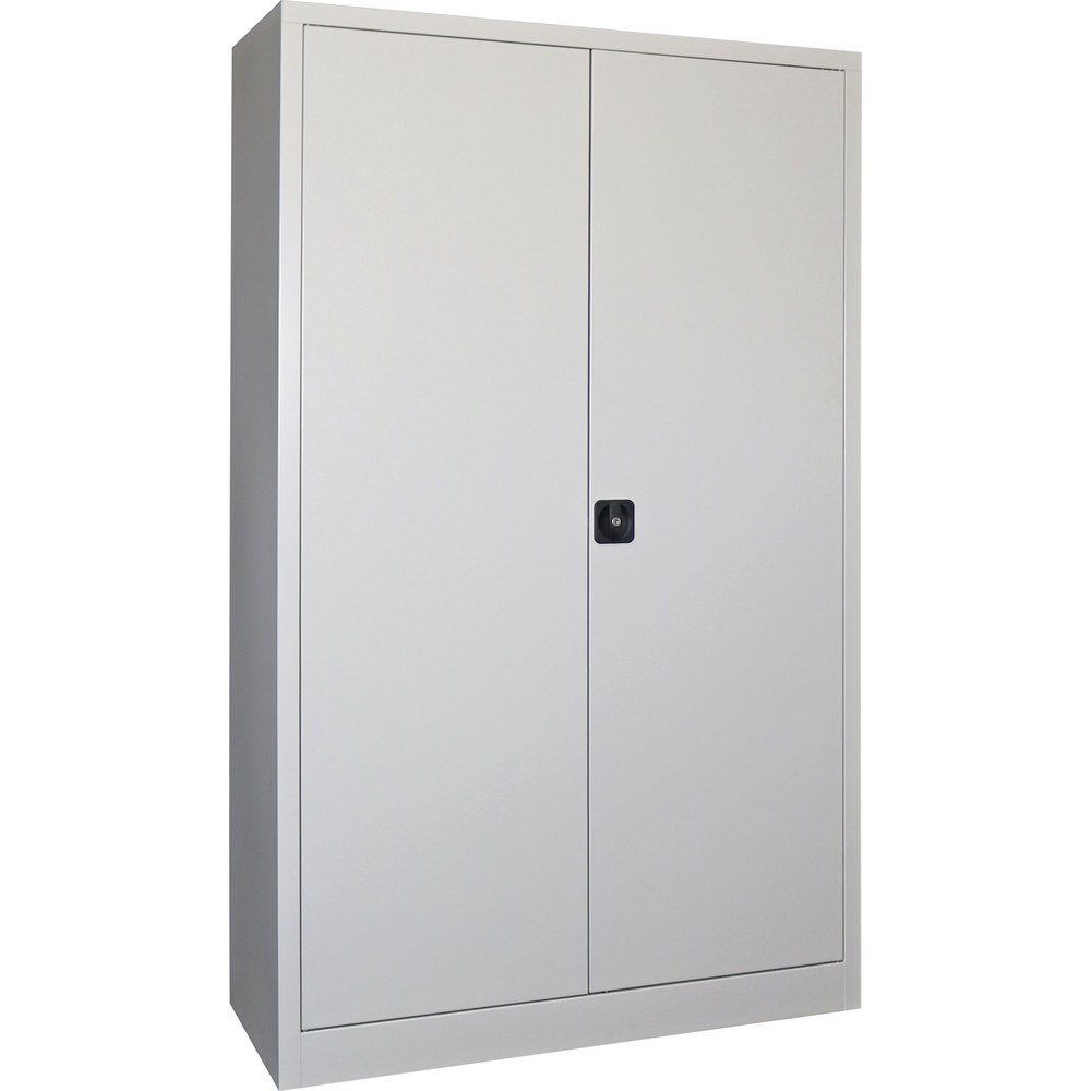 Armoire à portes battantes PAVOY, 4 tablettes, H x l x P 1 950 x 1 200 x 500 mm, gris clair, gris clair