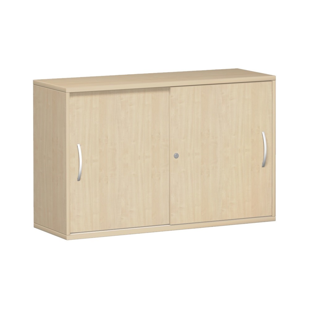 Armoire à portes coulissantes Profi, 2 hauteurs de classeurs, largeur 1 200 mm, érable