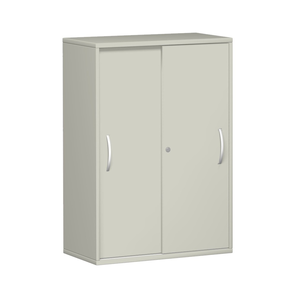 Armoire à portes coulissantes Profi, 3 hauteurs de classeur, largeur 800 mm, gris clair