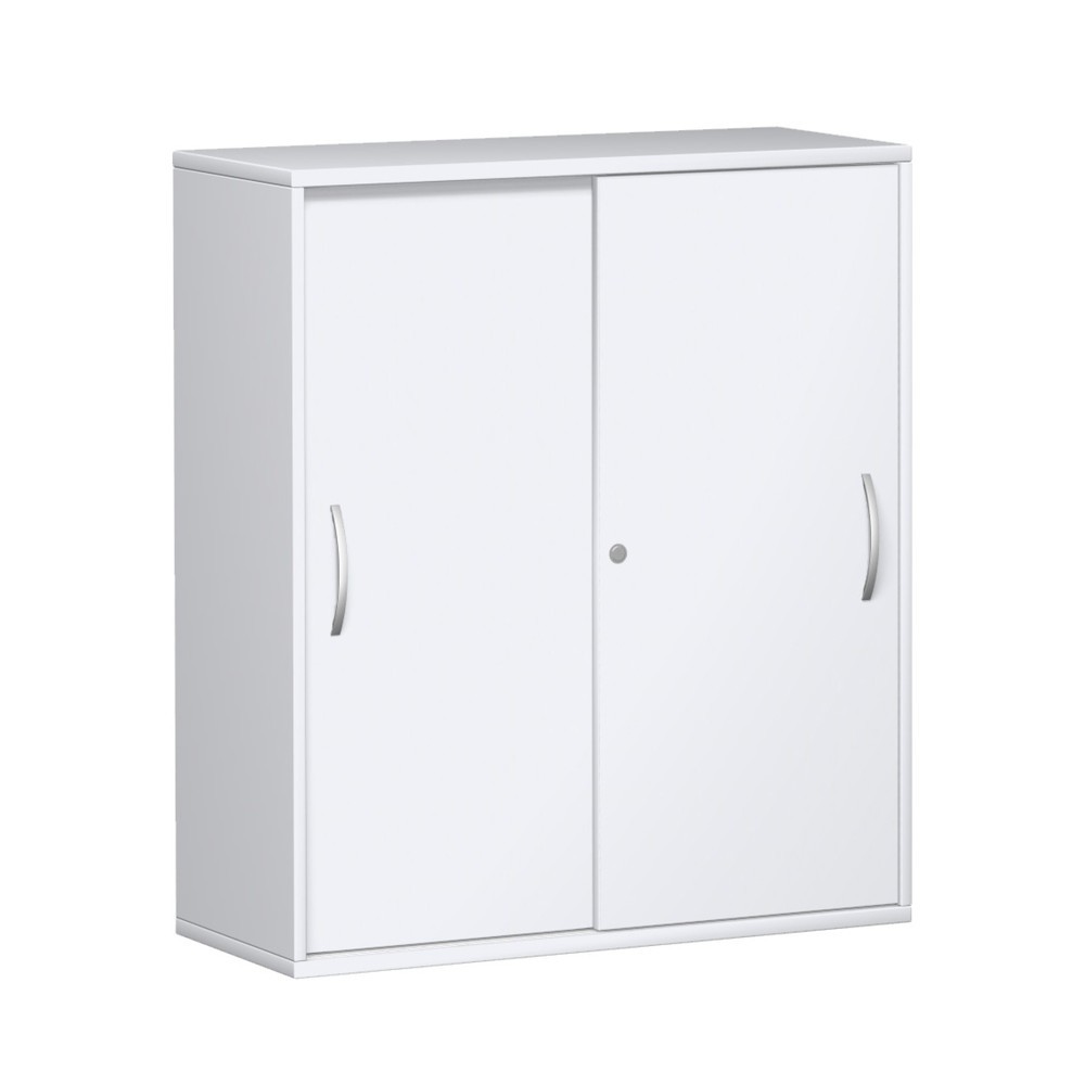 Armoire à portes coulissantes Profi, 3 hauteurs de classeurs, largeur 1 000 mm, blanc