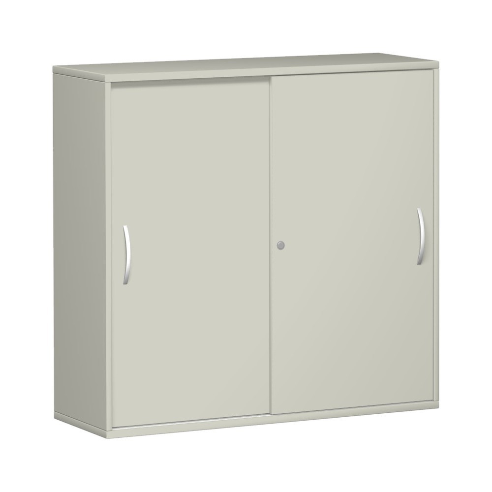 Armoire à portes coulissantes Profi, 3 hauteurs de classeur, largeur 1 200 mm, gris clair