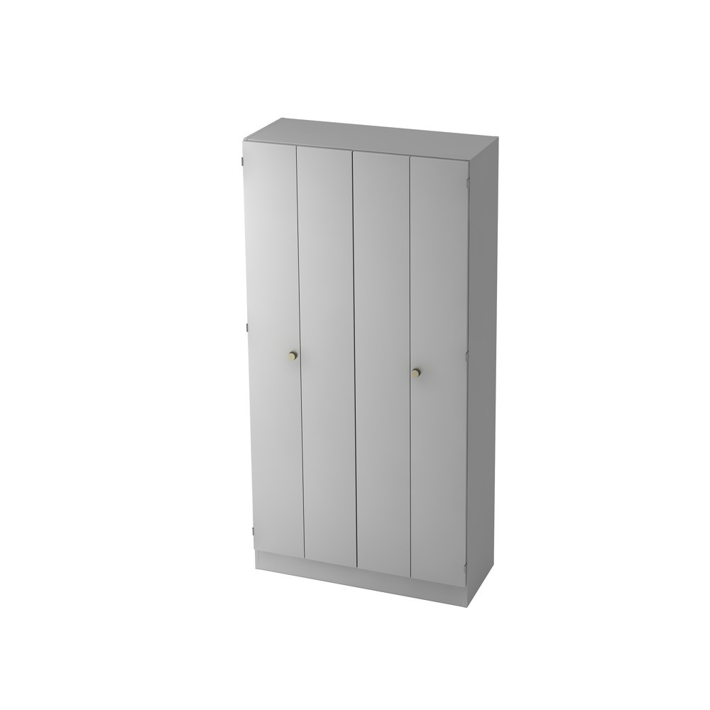 Armoire à portes repliables Hammerbacher 5OH,SO-Bl. SG gris/gris