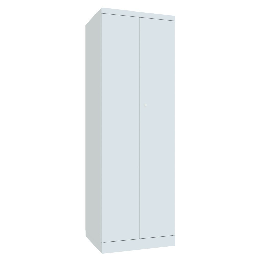 Armoire à produits d’entretien PAVOY, H x l x P 1 800 x 500 x 600 mm, gris clair, gris clair