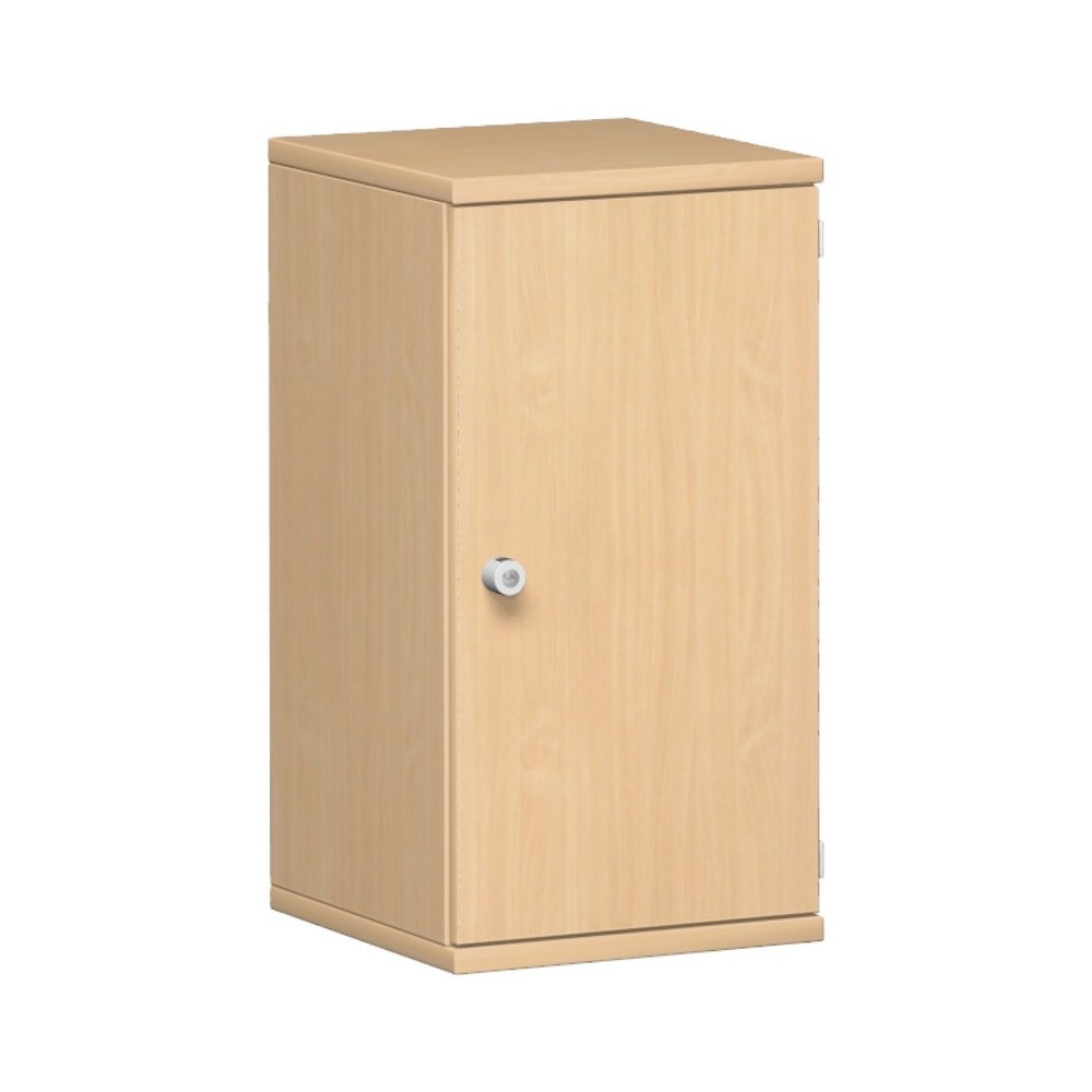 Armoire de bureau Profi, 2 hauteurs de classeurs, largeur 400 mm, porte à droite, hêtre