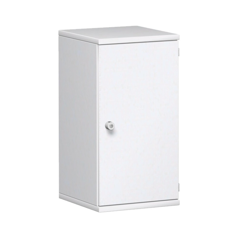 Armoire de bureau Profi, 2 hauteurs de classeurs, largeur 400 mm, porte à droite, blanc