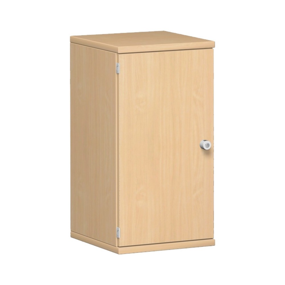 Armoire de bureau Profi, 2 hauteurs de classeurs, largeur 400 mm, porte à gauche, hêtre