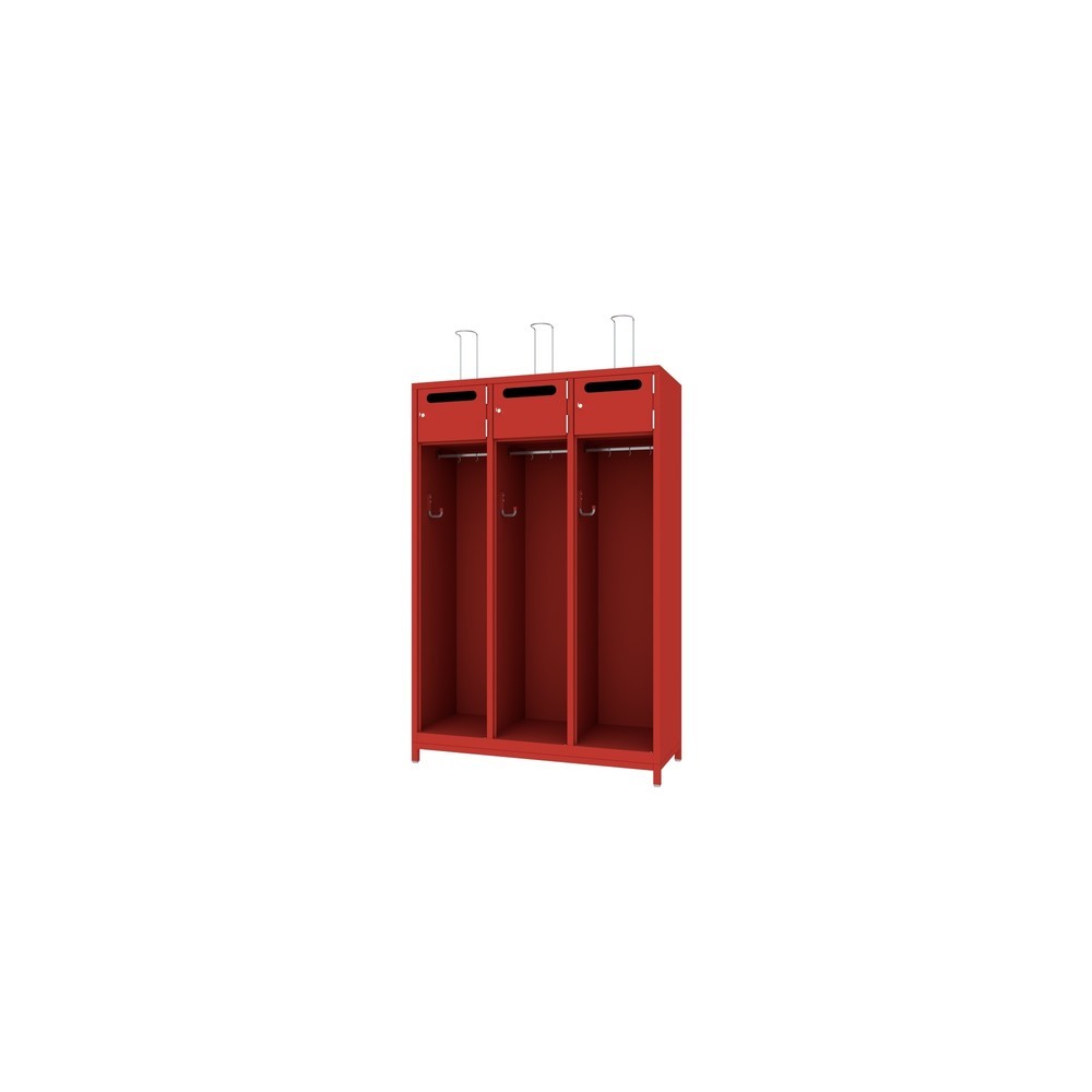 Armoire incendie PAVOY avec compensation de niveau + fente intégrée, HxlxP 1 850 x 1 230 x 500 mm