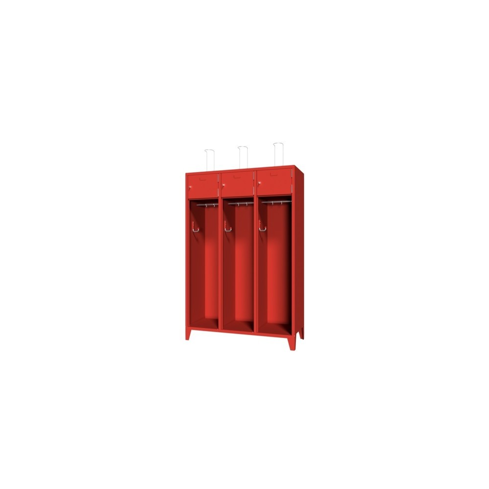 Armoire incendie PAVOY avec pieds + cadre porte-étiquette, HxlxP 1 850 x 1 230 x 500 mm