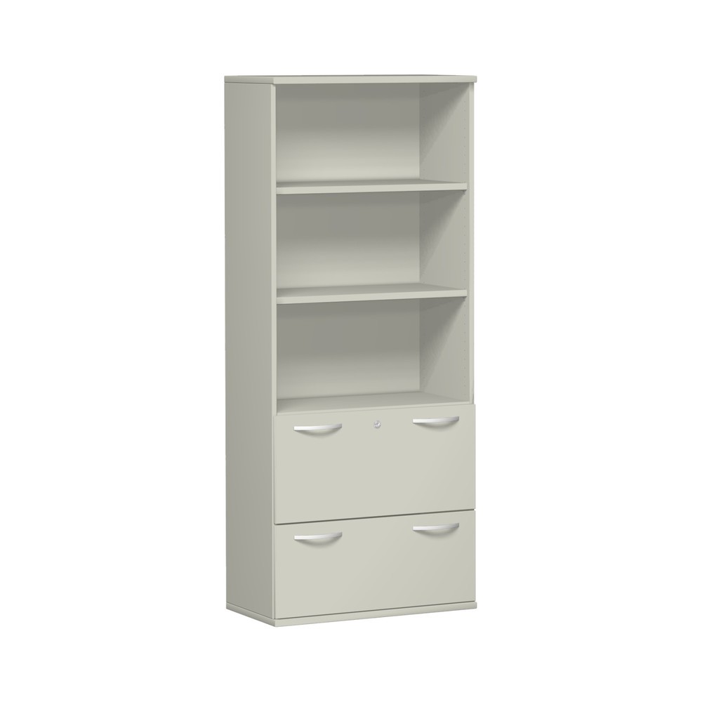 Armoire modulaire Profi avec dossiers suspendus, 5 hauteurs de classeurs, gris clair