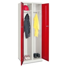 Vestiaire PAVOY avec portes ouvrantes, h x l x p 1 800 x 600 x 500, fermeture individuelle