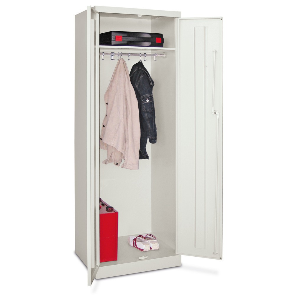 Armoire-penderie PAVOY, H x l x P 1.800 x 600 x 500 mm, rouge feu, gris clair