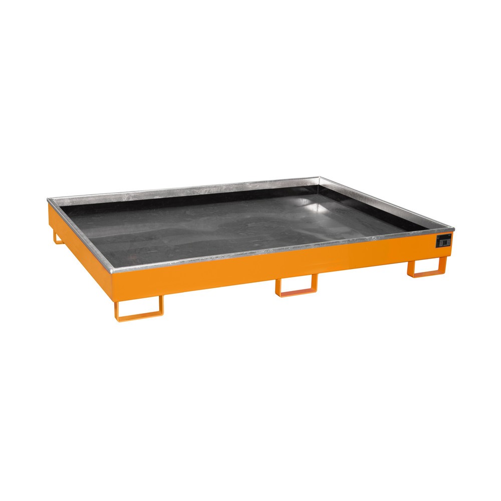 Bac de rayonnage Bauer® avec insert PE RW 1800 PE, peint, jaune-orange