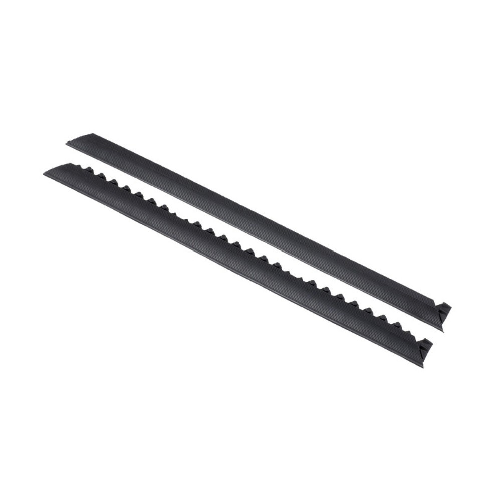 Baguettes pour système modulaire de dalles de sol pour postes de travail de montage, avec picots, lxP 50 x 910 mm, noir