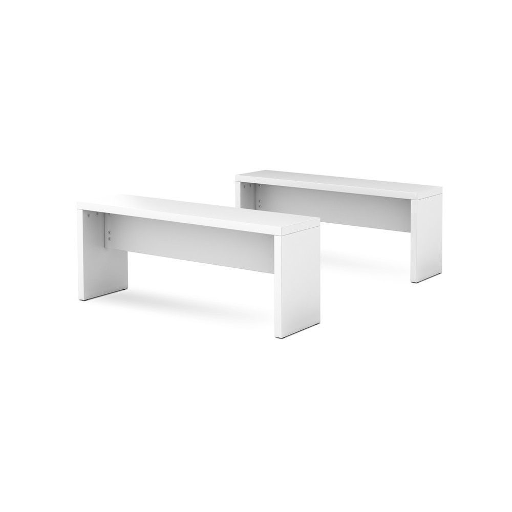 Banc pour table de réunion, longueur 1 180 mm, blanc, 2 pces/UV