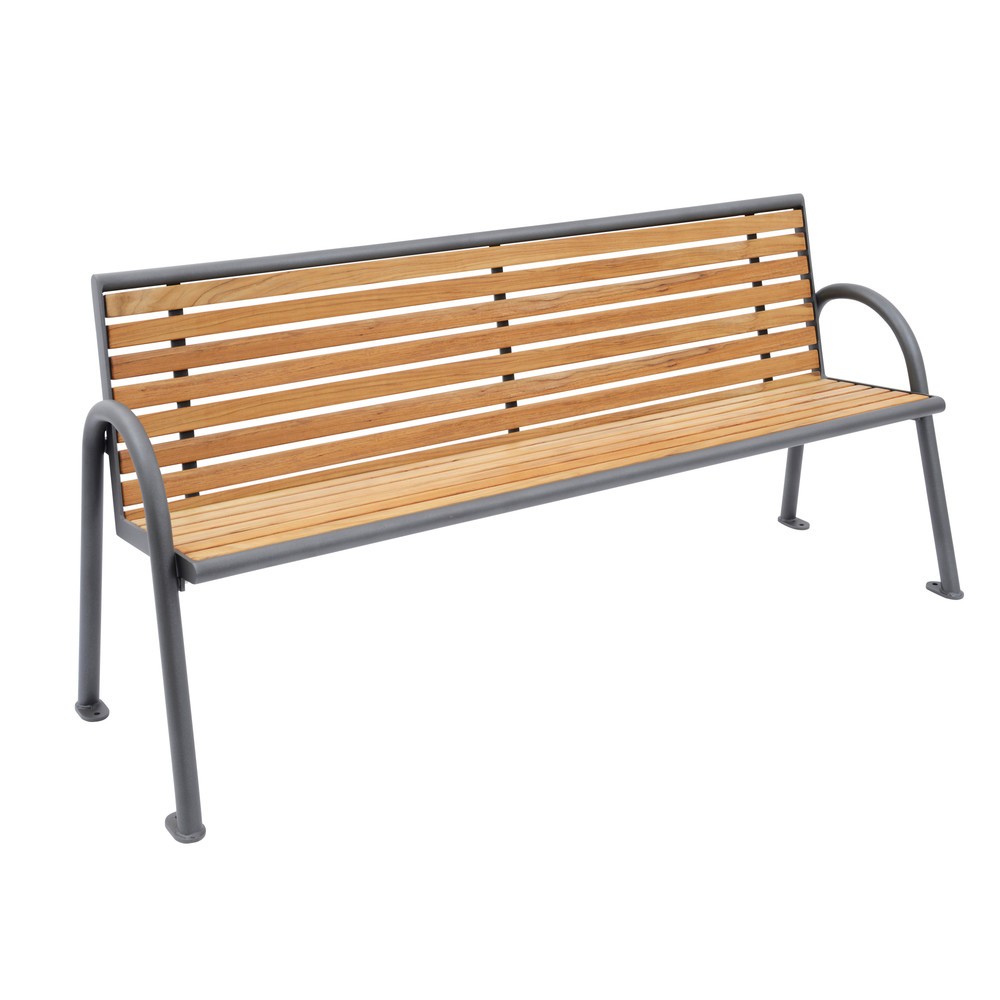 Banc Roko, aluminium gris