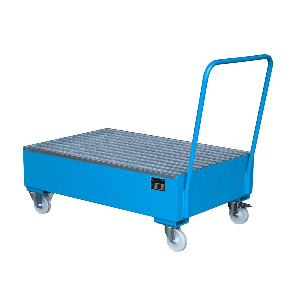 Bauer® Bac de rétention, mobile, 2x 200 l debout, contenance 215 l, bleu clair