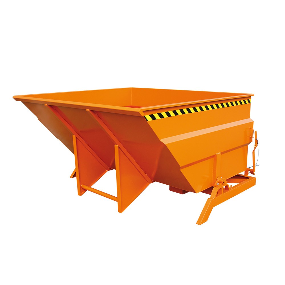 Benne basculante Eichinger® extra large et robuste, 2 500 kg, 3 000 litres, orangé pur