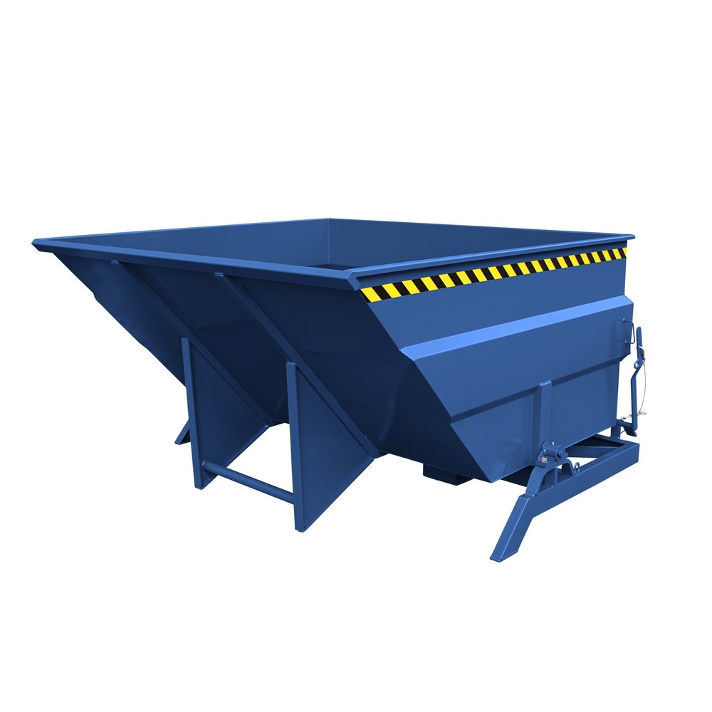 Eichinger® Benne basculante extra large et massive, 2 500 kg, 4 000 litres, bleu gentiane