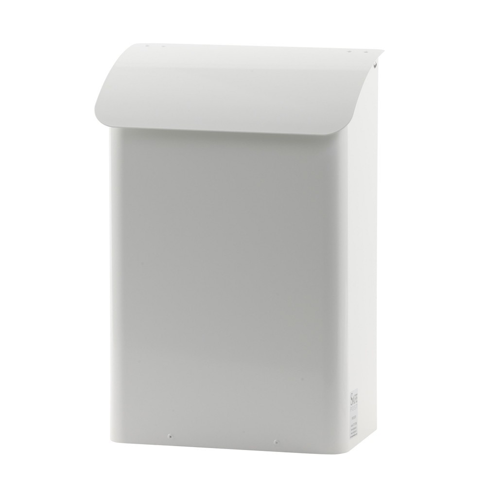 Boîte aux lettres murale, L x l x h 180 x 290 x 425 mm, avec ouverture d’insertion verrouillable, blanc