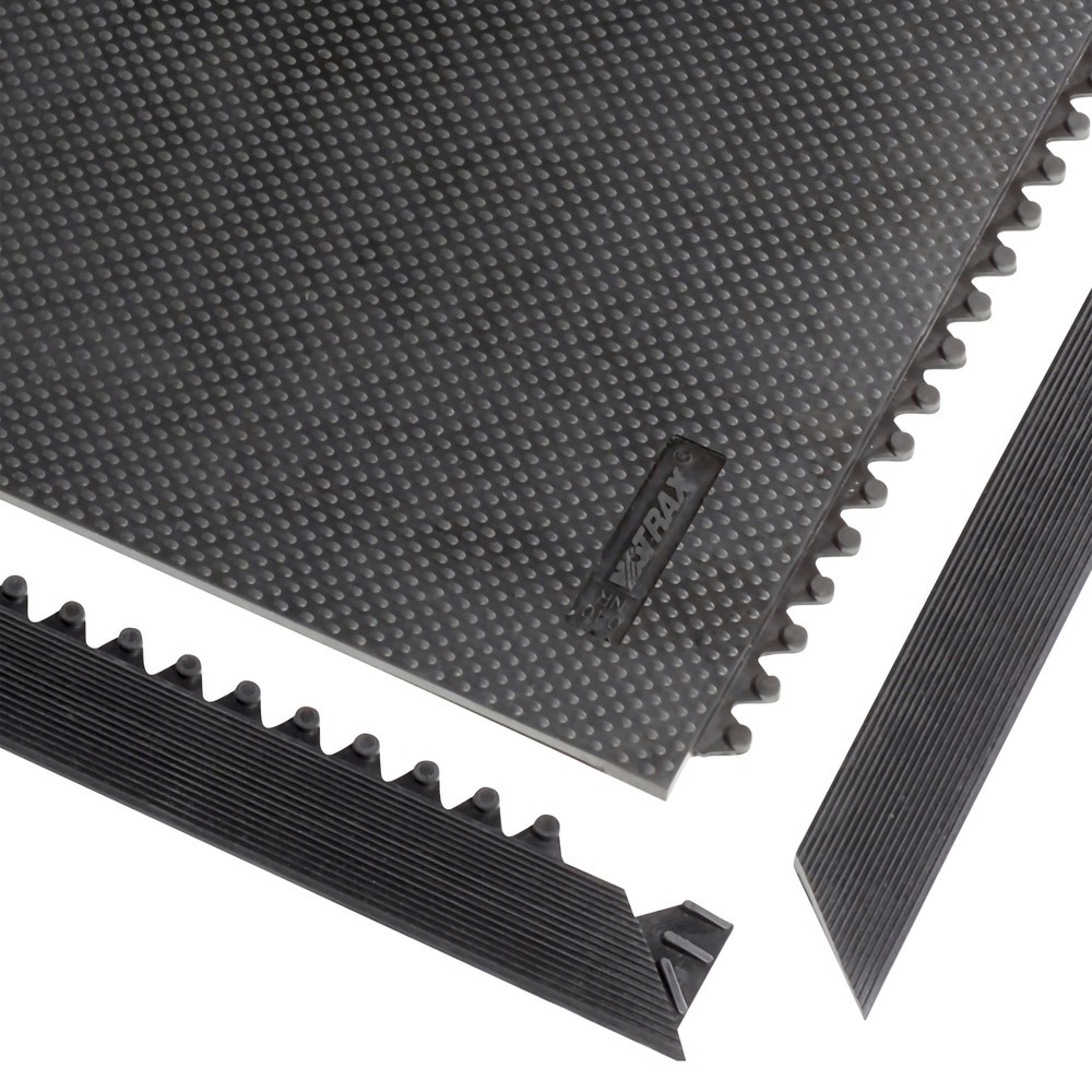 Bordure pour tapis de sol NoTrax Slabmat Carré™, mâle, noire