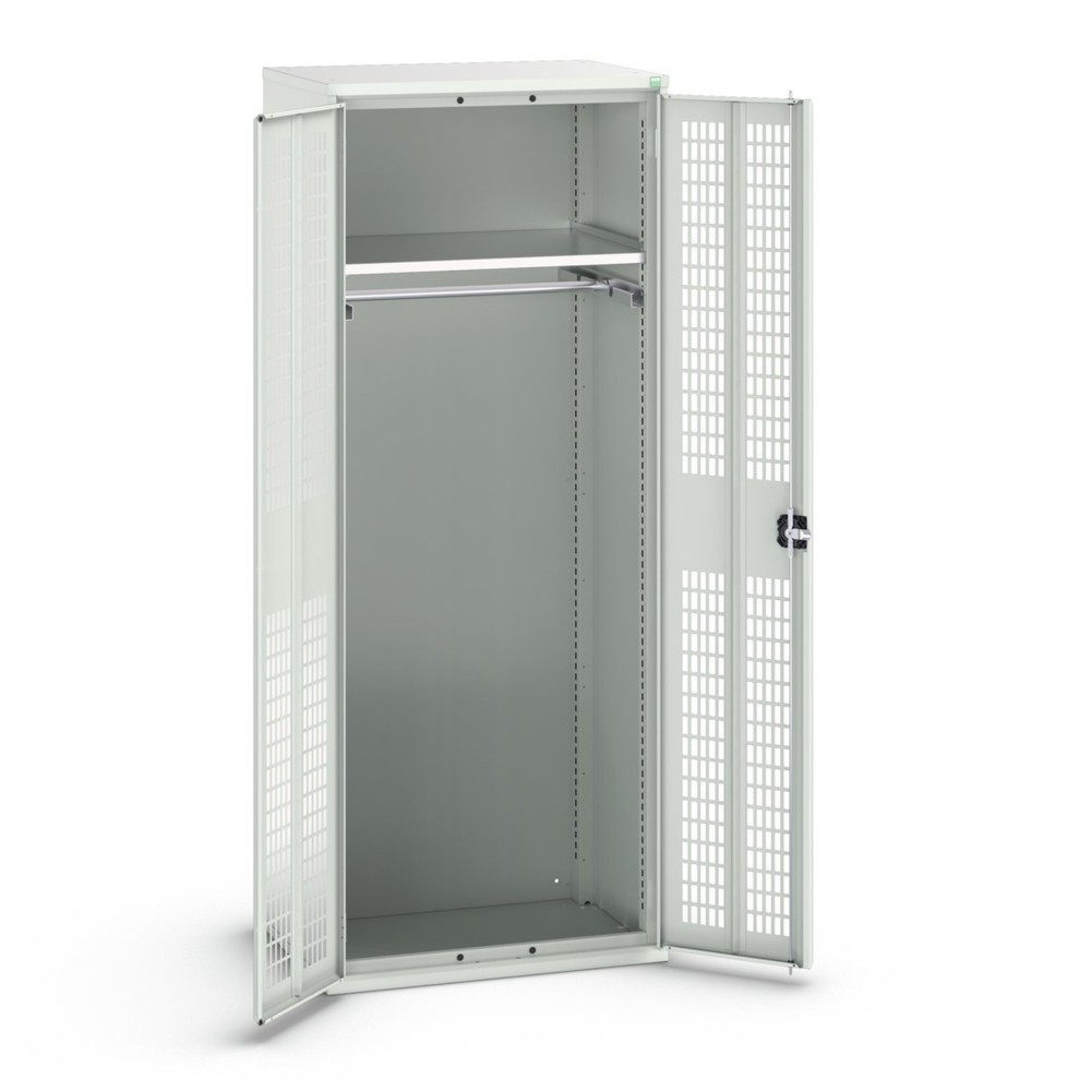 bott verso Armoire-penderie avec ventilation, avec 1 tablette et 1 tringle à vêtements, lxPxH : 800 x 550 x 2 000 mm