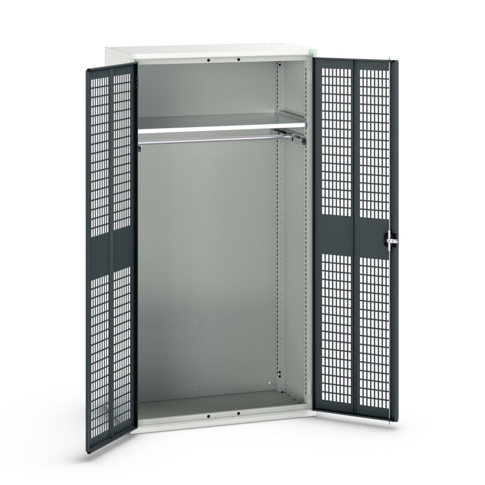 bott verso Armoire-penderie avec ventilation, avec 1 tablette et 1 tringle à vêtements, lxPxH : 1 050 x 550 x 2 000 mm