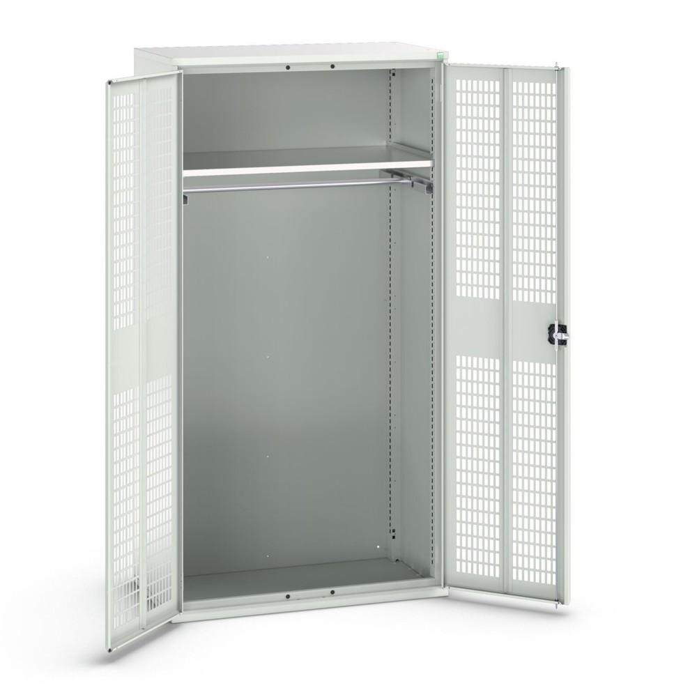 bott verso Armoire-penderie avec ventilation, avec 1 tablette et 1 tringle à vêtements, lxPxH : 1 050 x 550 x 2 000 mm