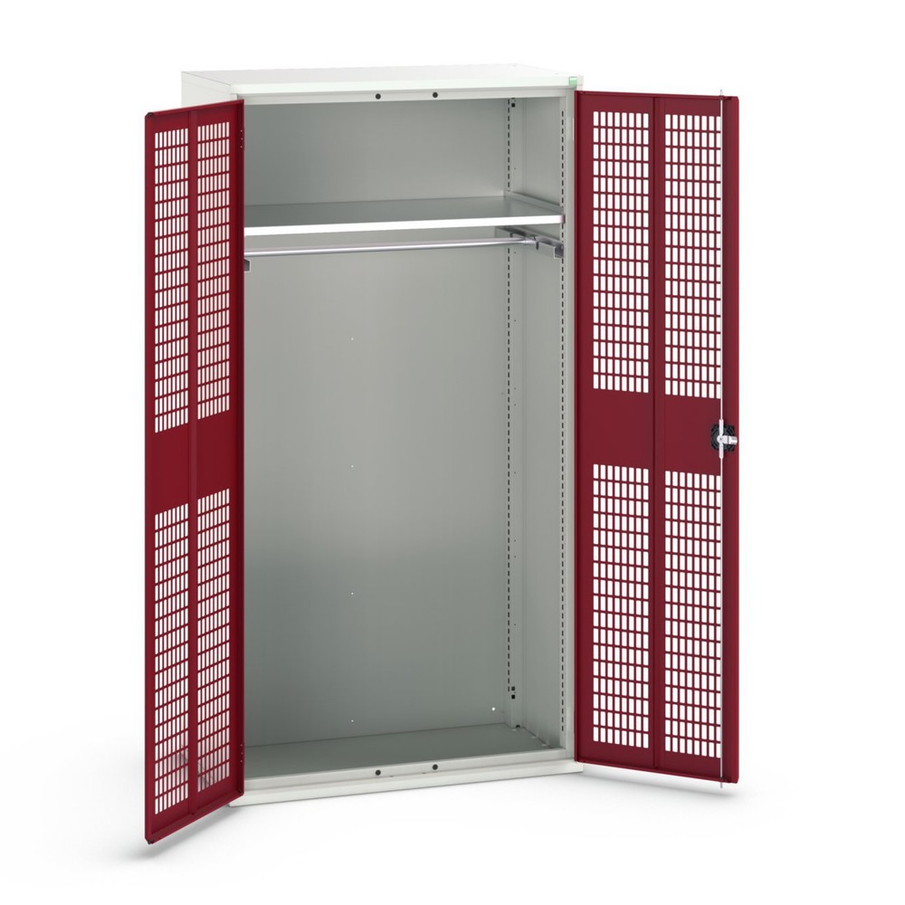 bott verso Armoire-penderie avec ventilation, avec 1 tablette et 1 tringle à vêtements, lxPxH : 1 050 x 550 x 2 000 mm