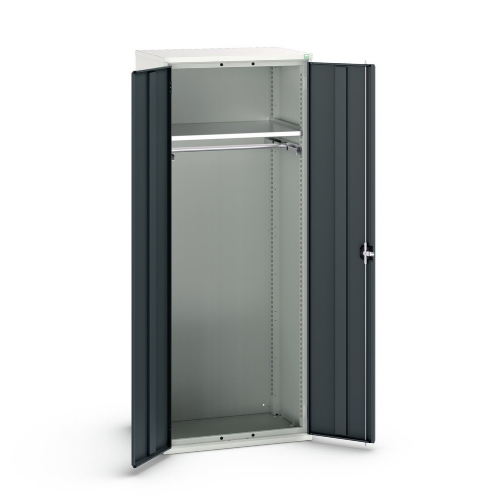 bott Armoire à portes battantes verso, avec 1 tablette et 1 tringle à vêtements, lxPxH : 800 x 550 x 2 000 mm