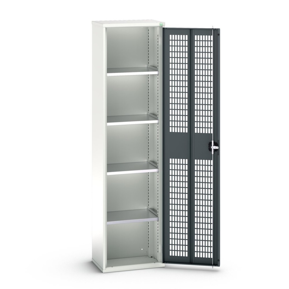 bott Armoire à portes battantes verso avec ventilation, avec 4 tablettes, lxPxH : 525 x 350 x 2 000 mm