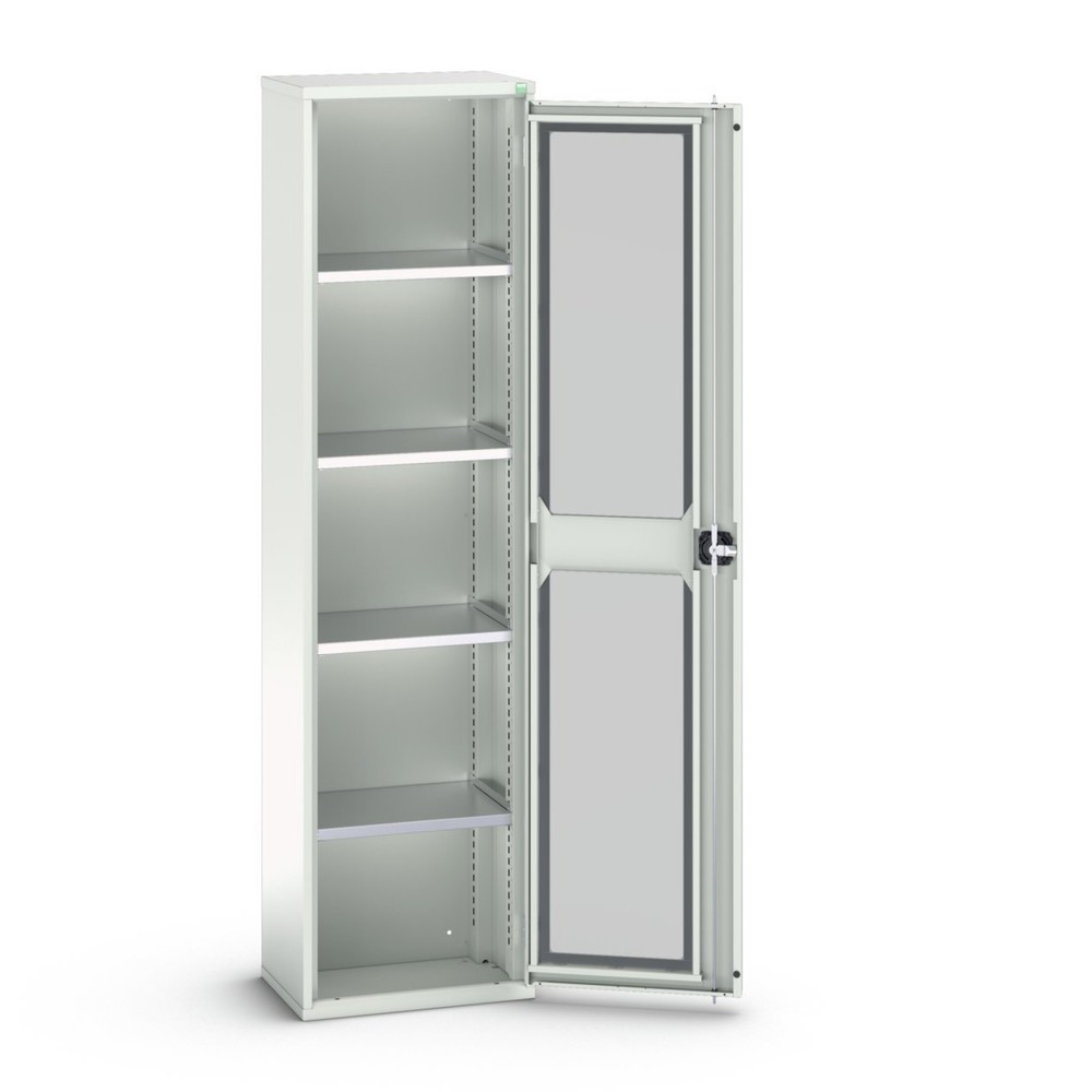 bott Armoire à porte battante verso, porte transparente, avec 4 tablettes, lxPxH : 525 x 350 x 2 000 mm