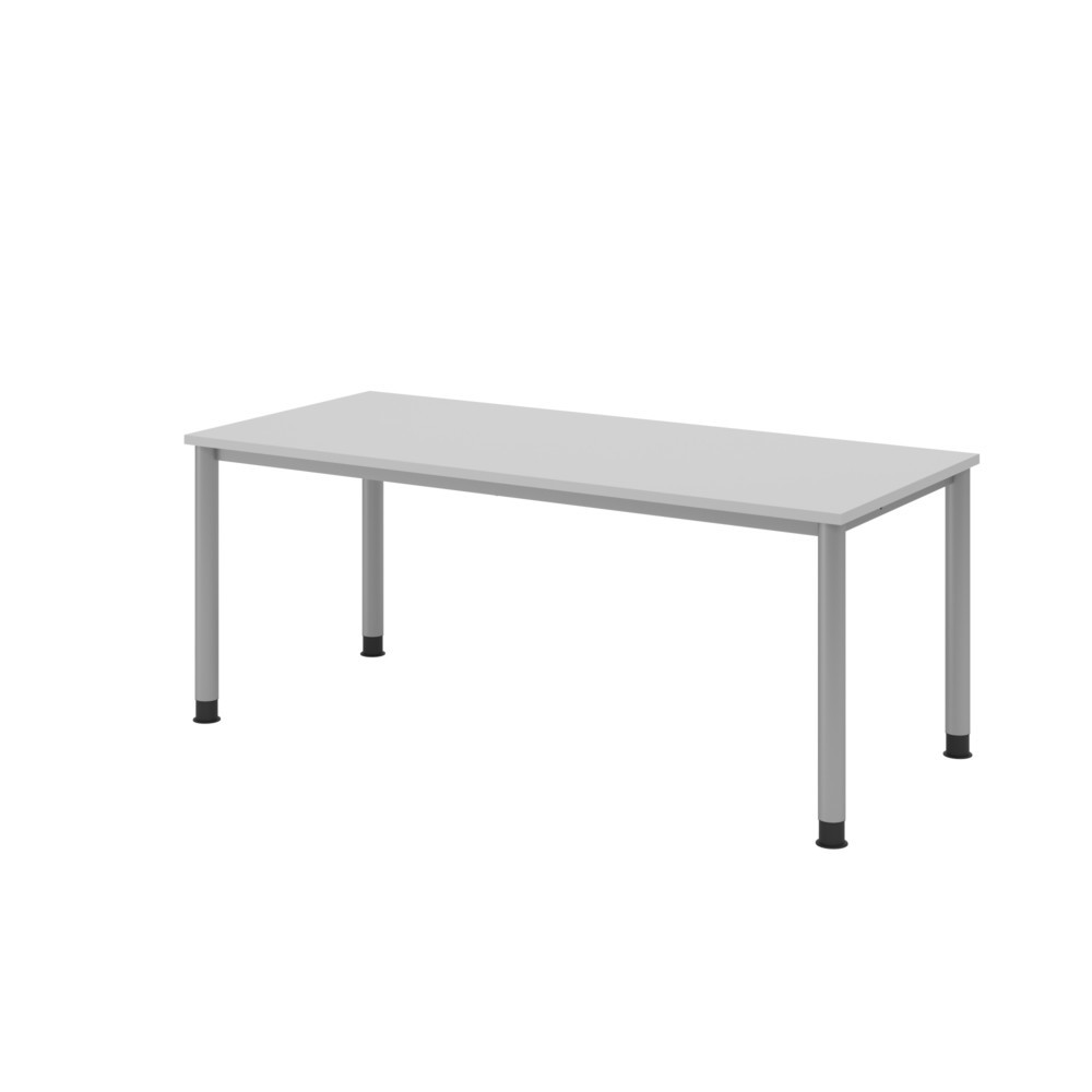 Bureau Akzent, bâti à 4 pieds, lxP 1 800 x 1 000 mm, gris