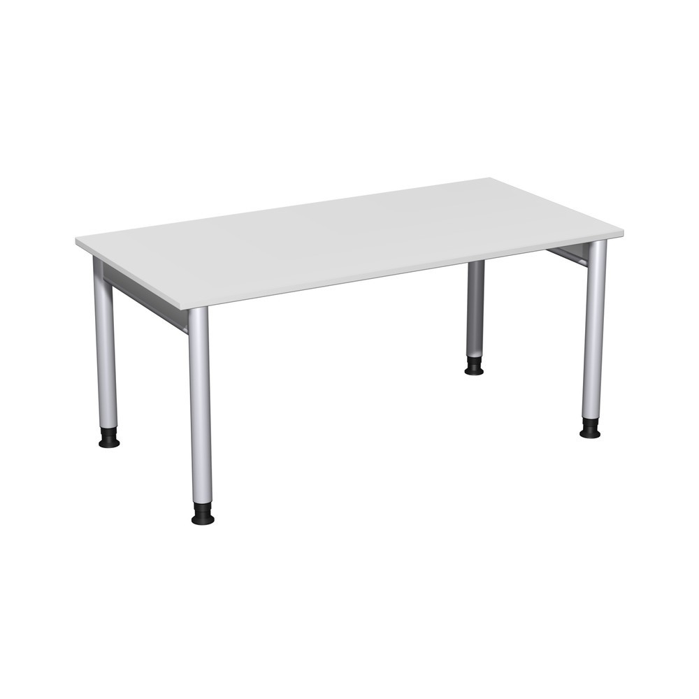 Bureau Profi, bâti à 4 pieds, réglable en hauteur, l x P 1 600 x 800 mm, gris clair