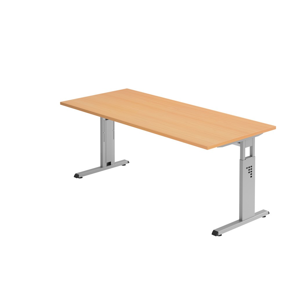 Bureau Solid, réglable en hauteur lxP 1 800 x 800 mm, hêtre