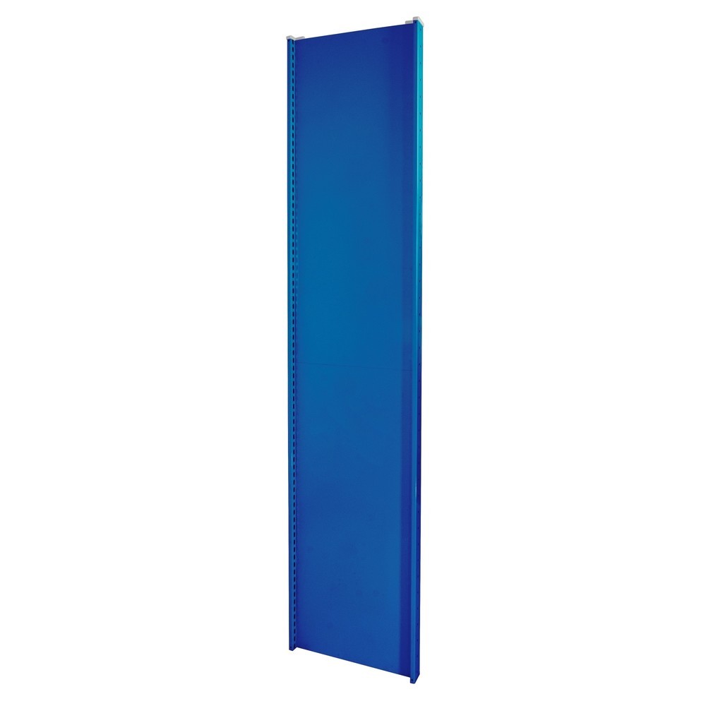 Cadre en tôle pleine profilé en T MULTIplus pour rayonnage à tablettes SCHULTE, bleu gentiane, prémonté, HxP 2 000 x 300 mm