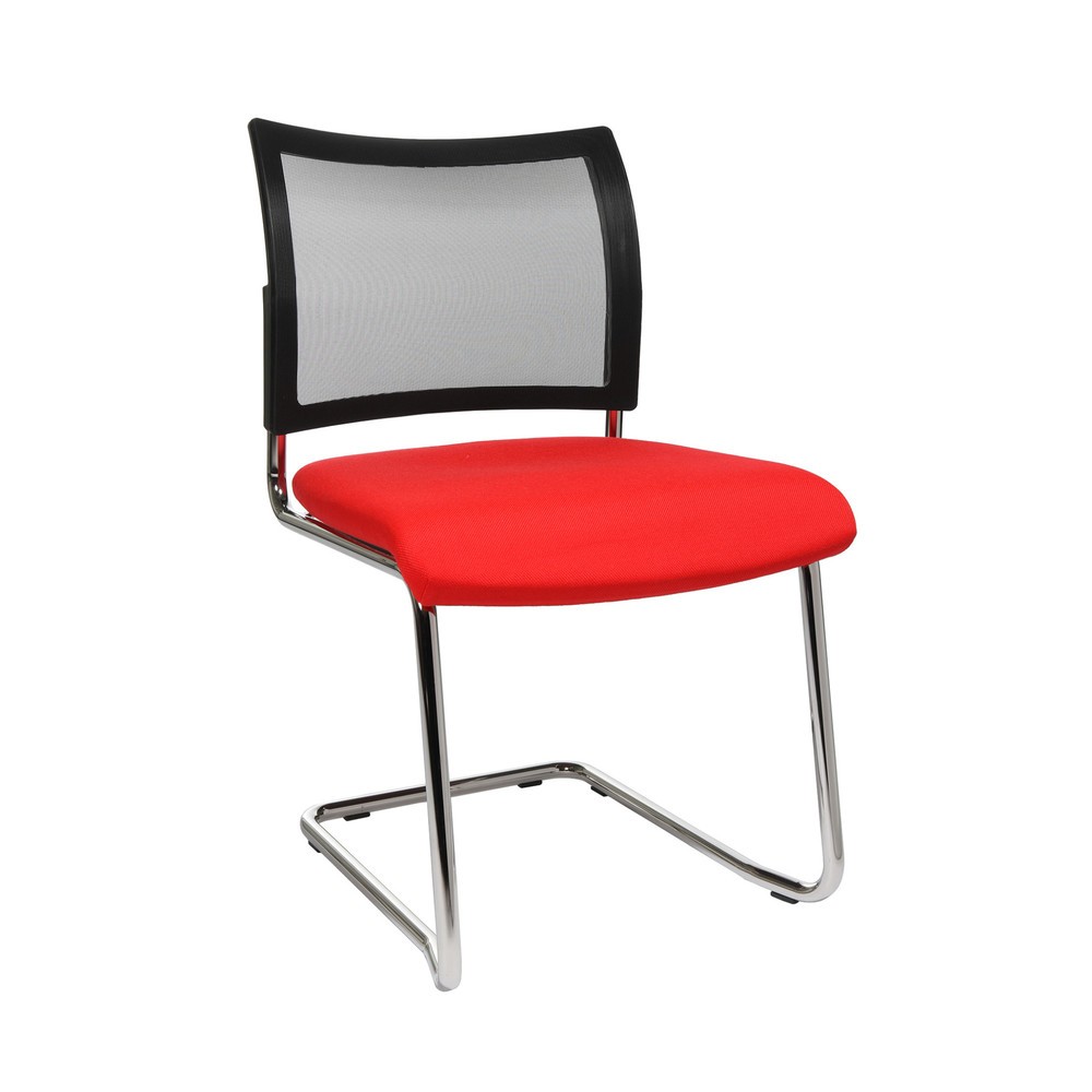 Chaise cantilever Topstar® New Age avec dossier resille, rouge