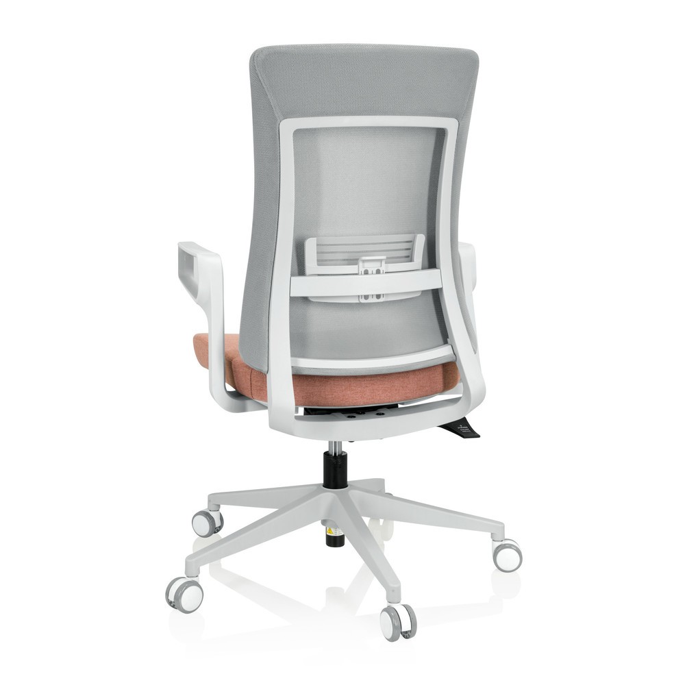 Numéro de l'image du produit 10: Siège de bureau / siège pivotant hjh OFFICE COMFIO WM maille / tissu, gris / rose