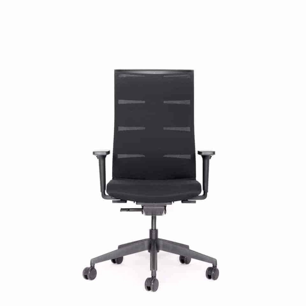 Chaise de bureau lento agilis matrix MT12, 100 % polyester, noir