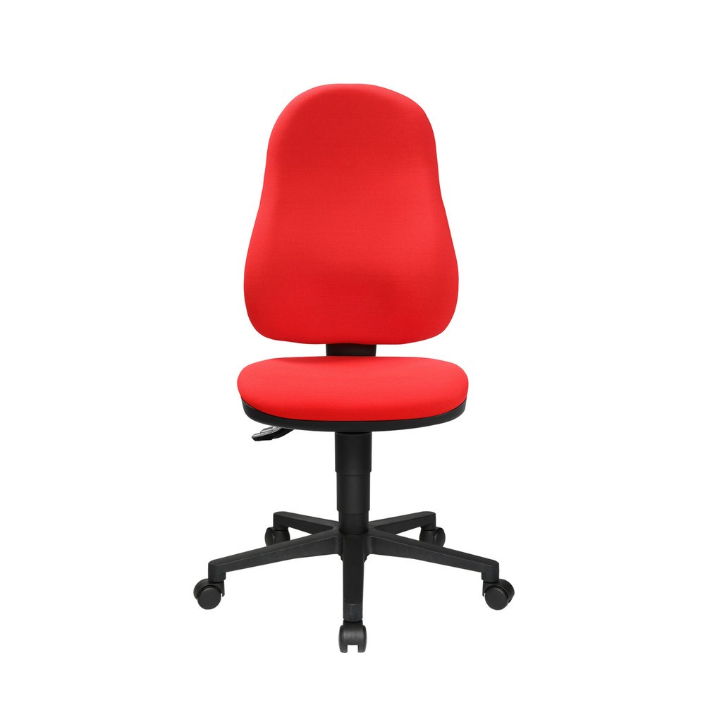 Chaise de bureau pivotante Topstar® Point 60, assise galbée, rouge