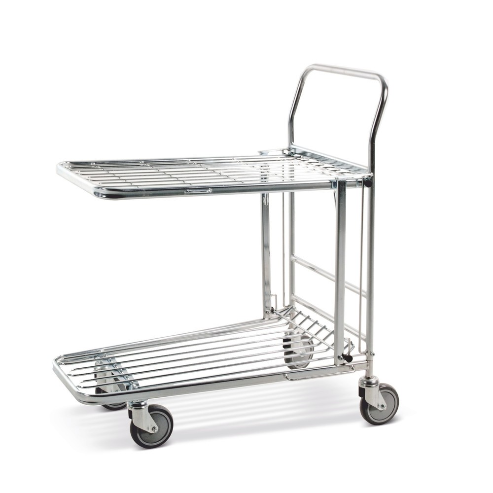 Chariot de transport et d’entreposage, tablette rabattable, surface de chargement l x P 435 x 770 mm