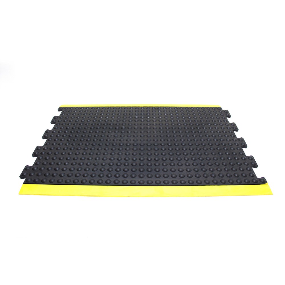 COBA Tapis anti-fatigue Bubblemat Safety, pièce médiane, lxP 600 x 900 mm, noir/jaune