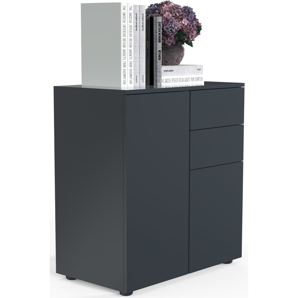 Commode Dalosa 4 compartiments, anthracite