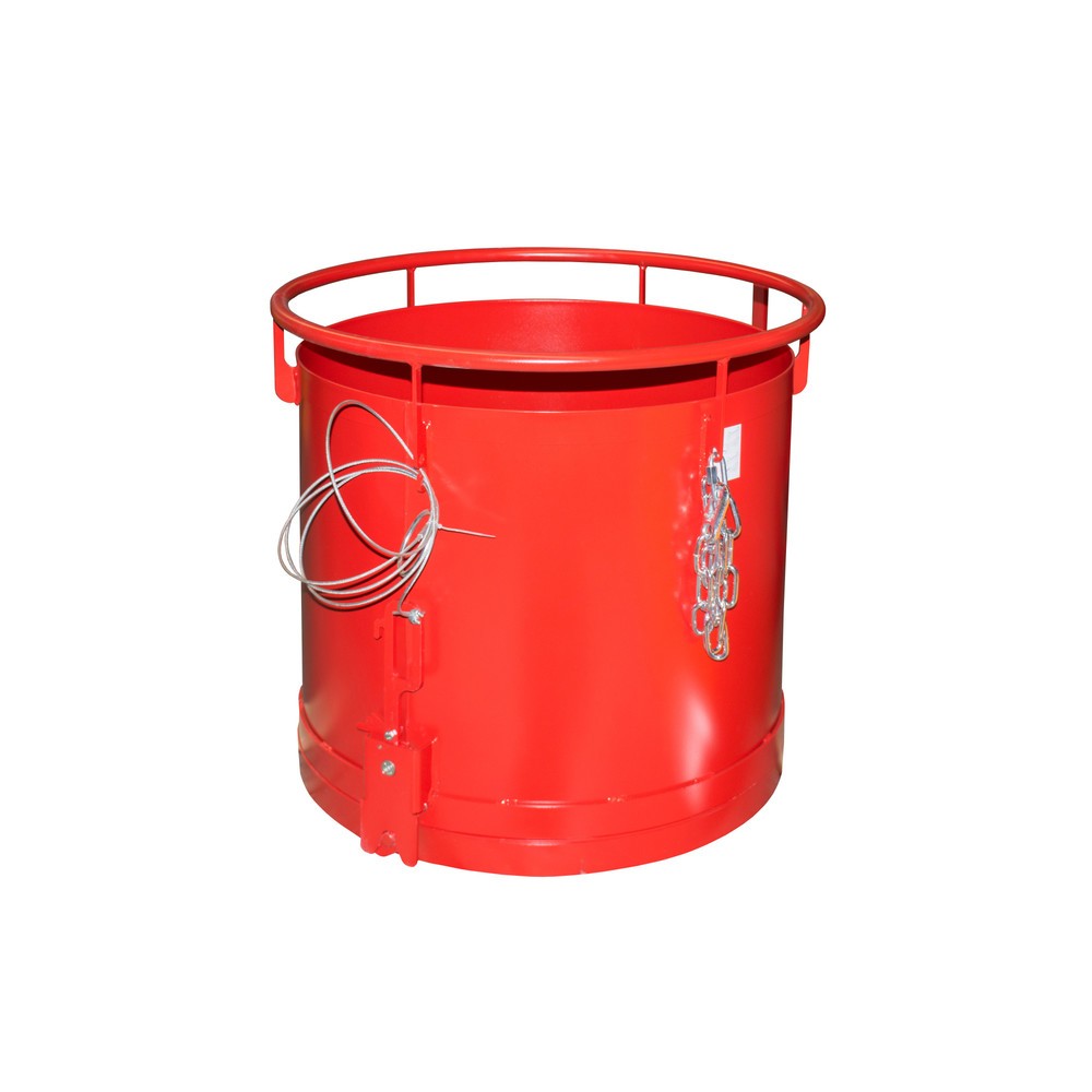 Conteneur rond Bauer® RB 300, peint, rouge feu